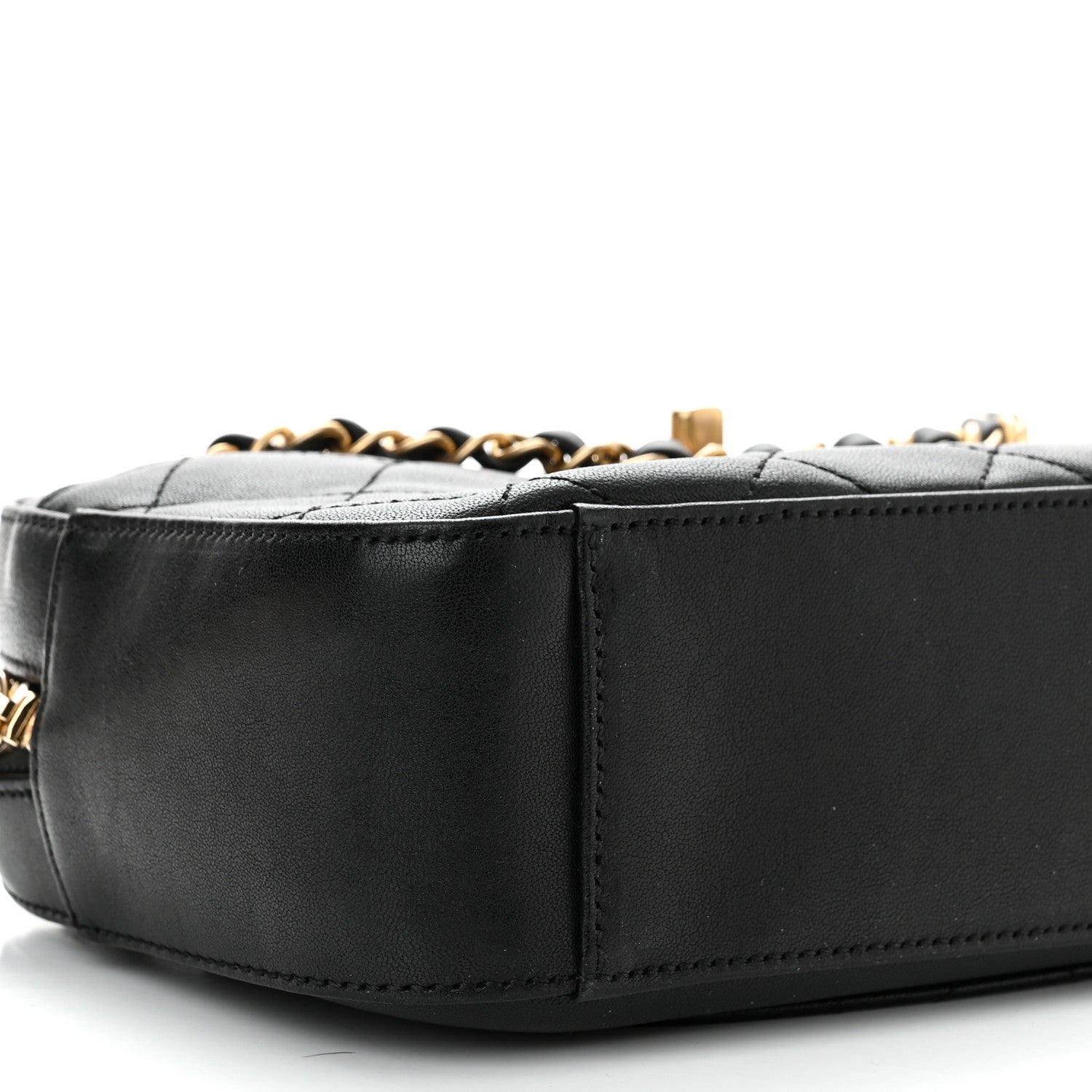 Chanel Goatskin Quilted Chanel 19 Camera Case Black 9 of 10
