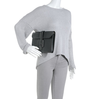 Hermes Box Calf Jige PM Clutch Black 2 of 7