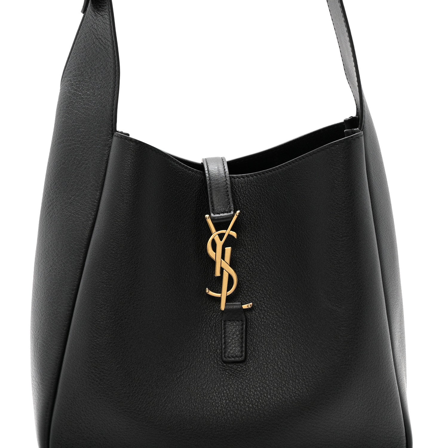 Saint Laurent Smooth Calfskin Small Le 5 A 7 Soft Hobo Black 8 of 11