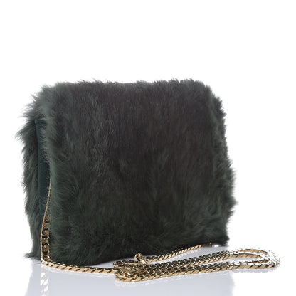 Jimmy Choo Rabbit Fur Python Crossbody Bag Green 3 of 7