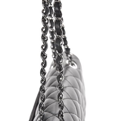 Chanel Lambskin Quilted Medium Double Flap Black 17 of 18