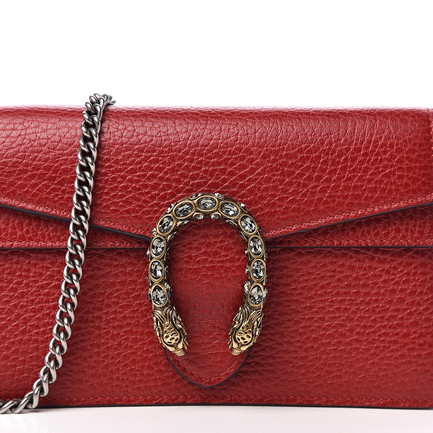 Gucci Calfskin Super Mini Dionysus Shoulder Bag Hibiscus Red 8 of 8
