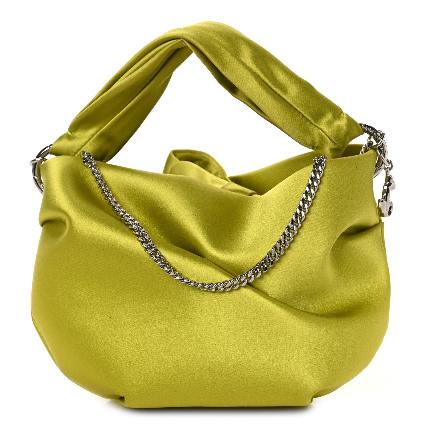 Jimmy Choo Satin Bonny Shoulder Bag Lime 1 of 8