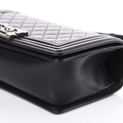 Chanel Lambskin Quilted Medium Boy Flap Black 9 of 12