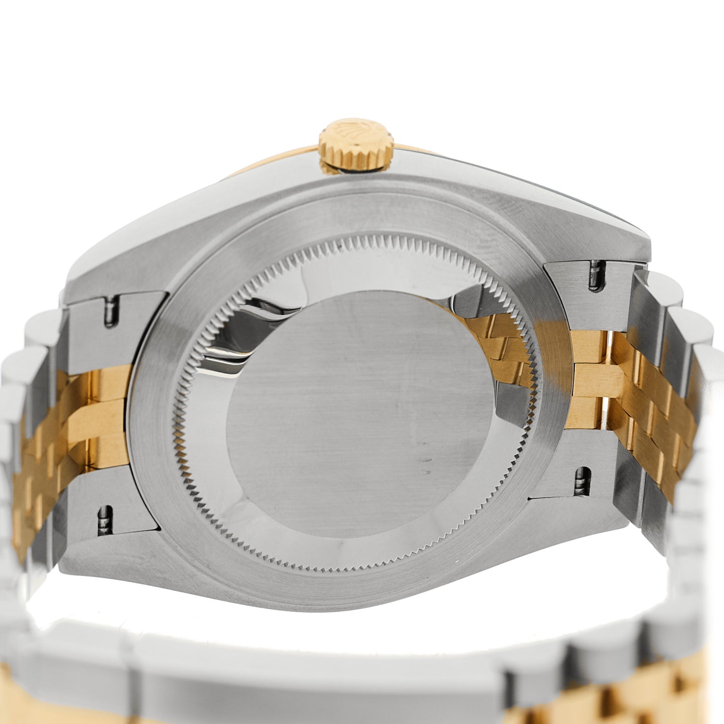 Stainless Steel 18K Yellow Gold 41mm Oyster Perpetual Datejust Watch Black 126333
