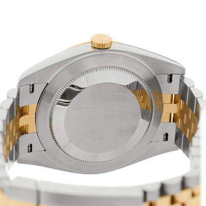 Rolex Stainless Steel 18K Yellow Gold 41mm Oyster Perpetual Datejust Watch Black 126333 4 of 5