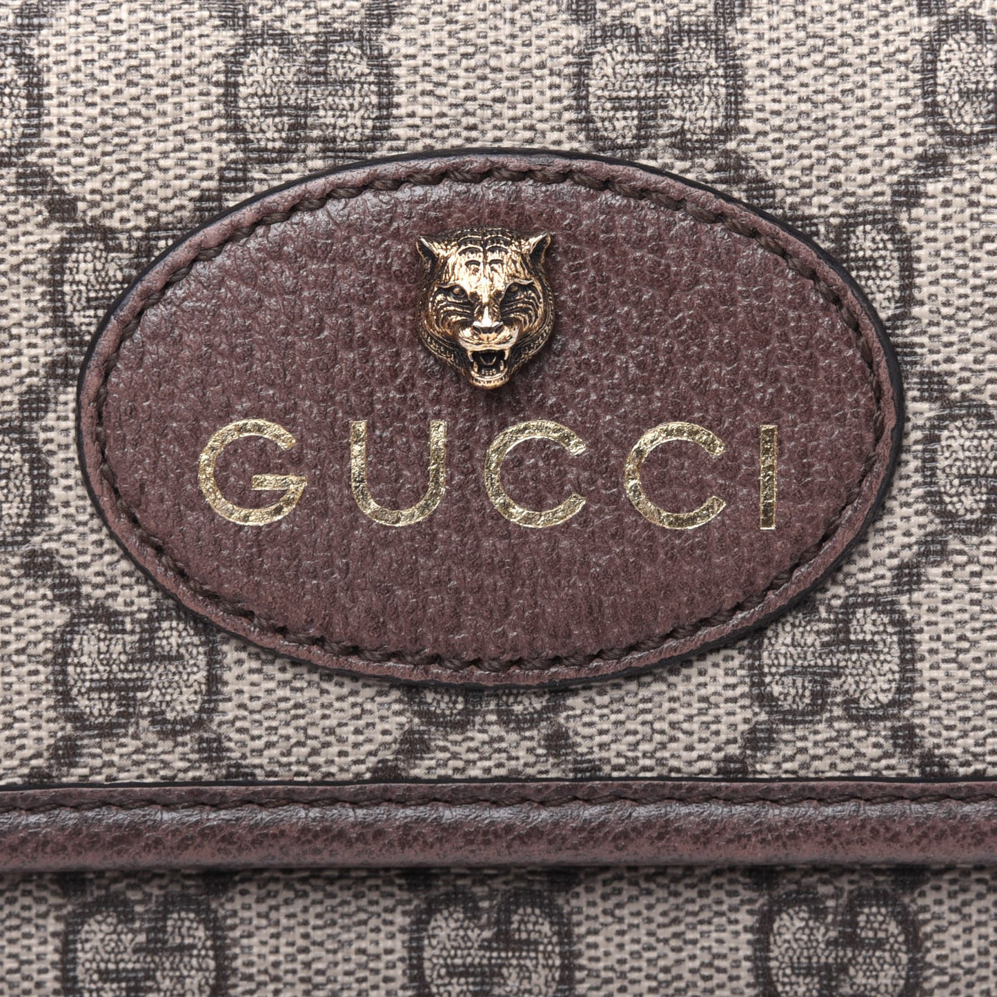 GG Supreme Monogram Neo Vintage Web Belt Bag Brown