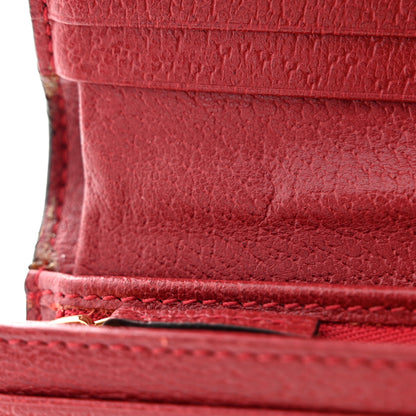 Gucci GG Supreme Monogram Flora Web Ophidia Card Case Red 10 of 12