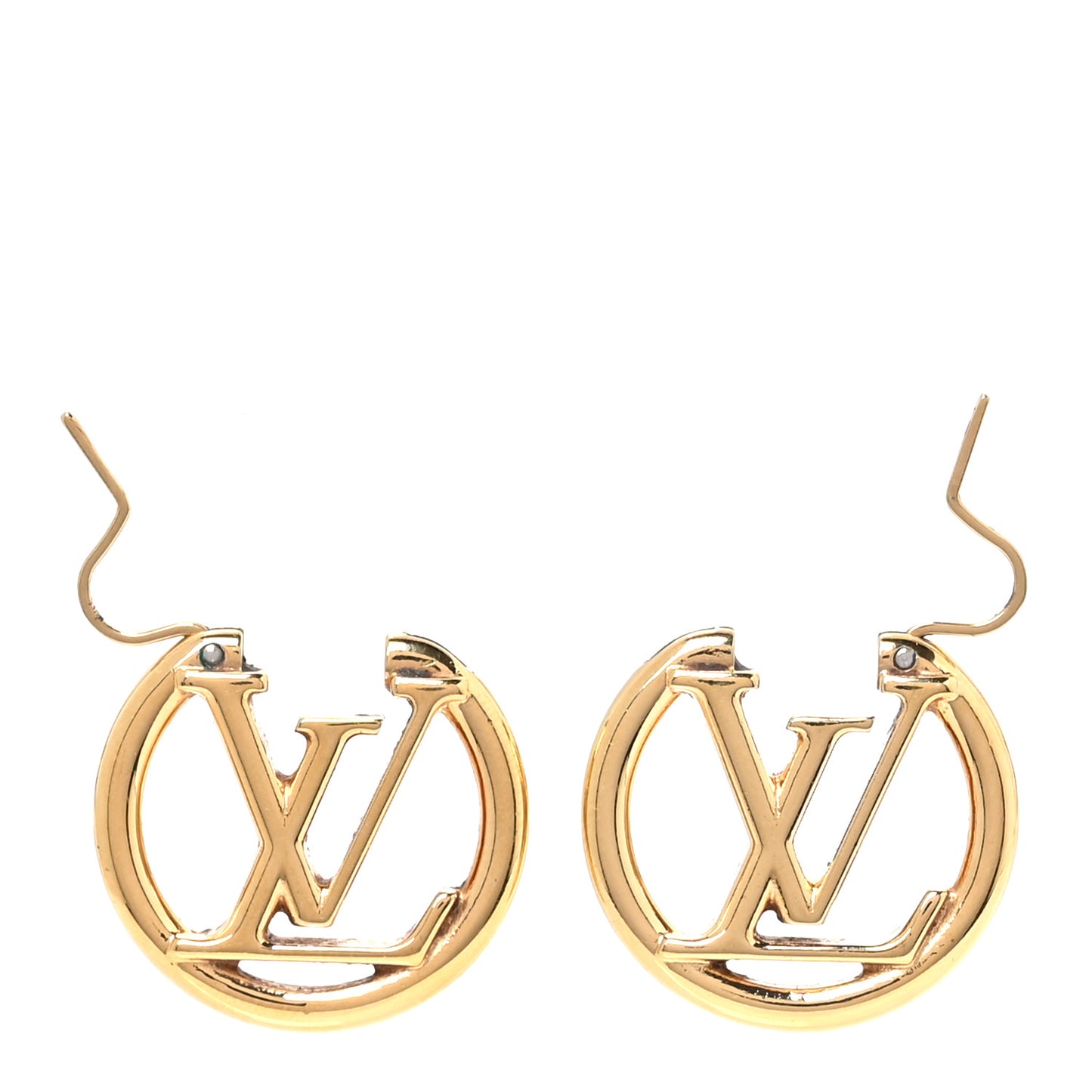 Metal Small Louise Hoop Earrings Gold
