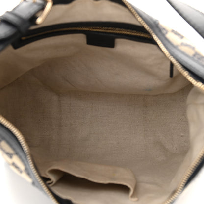 Gucci Monogram Vintage Web Medium Hobo Navy 5 of 21