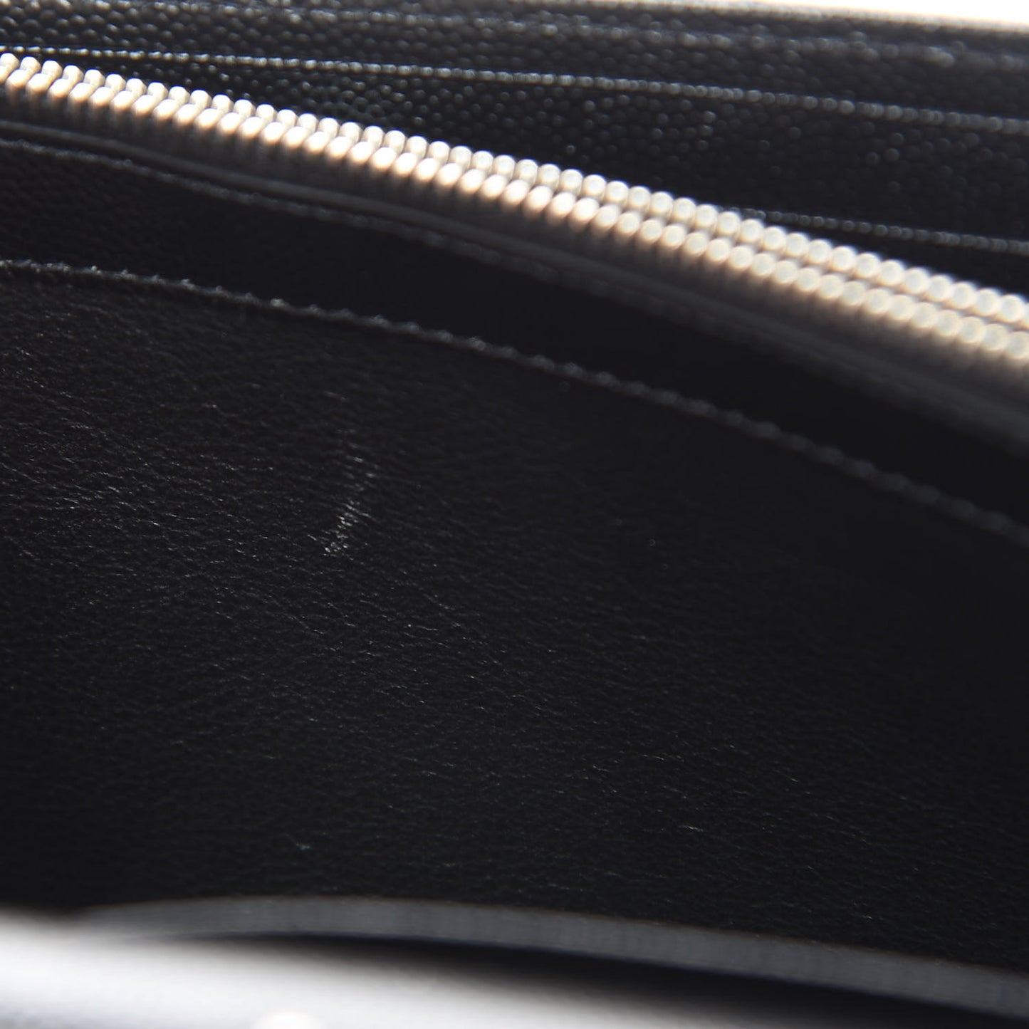 Grain De Poudre Matelasse Chevron Monogram Chain Wallet Black
