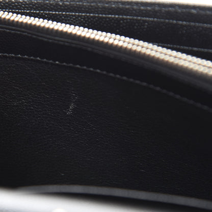 Saint Laurent Grain De Poudre Matelasse Chevron Monogram Chain Wallet Black 12 of 12