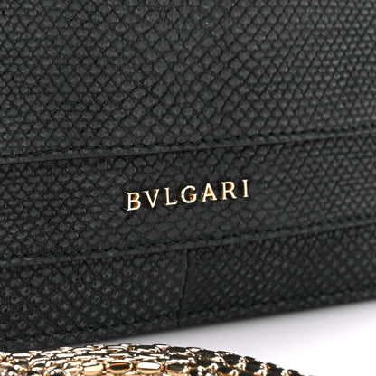 Bulgari Metallic Karung Serpenti Forever Shoulder Bag Black 9 of 12