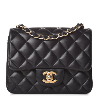 Chanel Lambskin Quilted Mini Square Flap Black 1 of 9