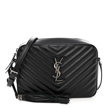 Saint Laurent Calfskin Matelasse Monogram Lou Camera Bag Black 1 of 9