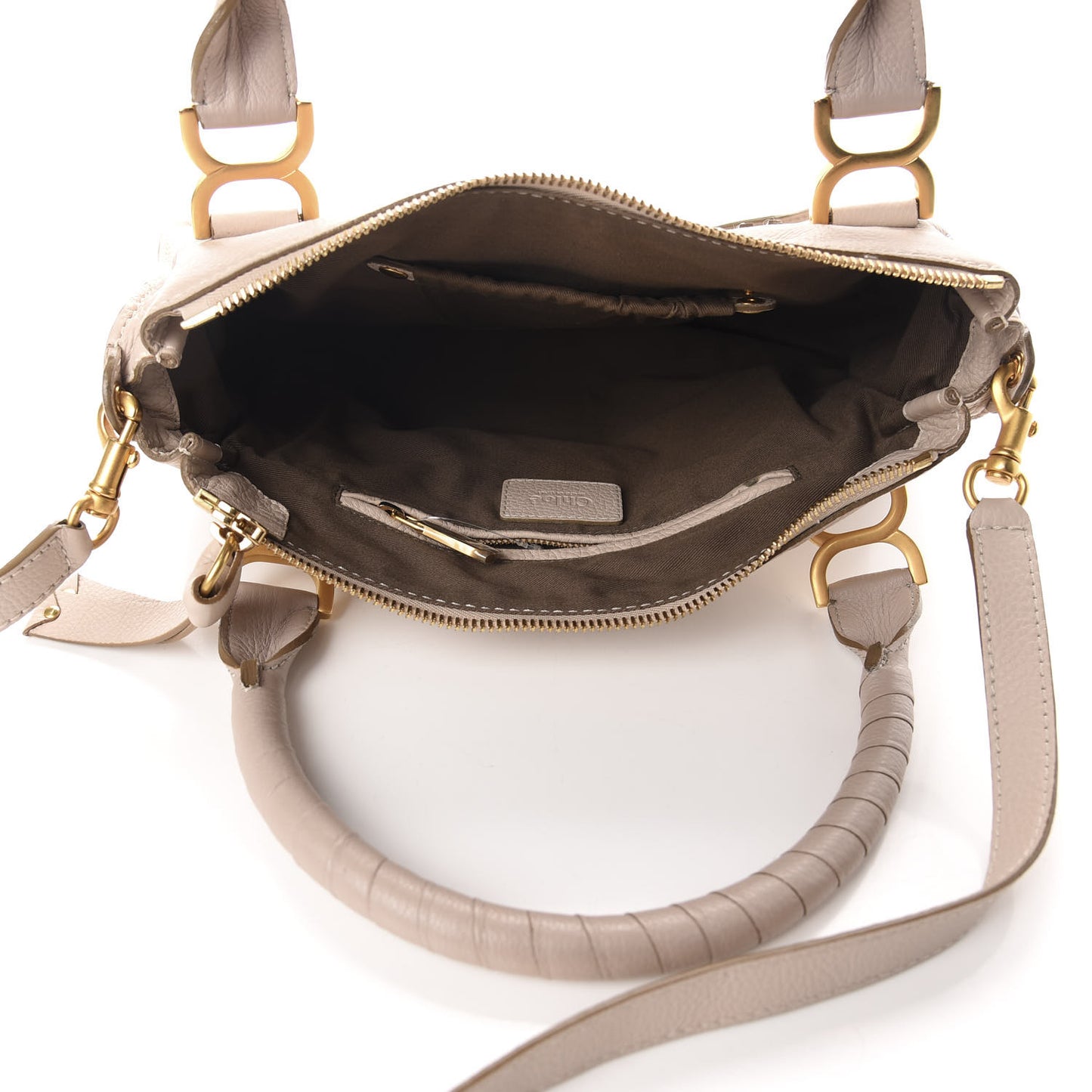 Calfskin Medium Marcie Satchel Abstract White