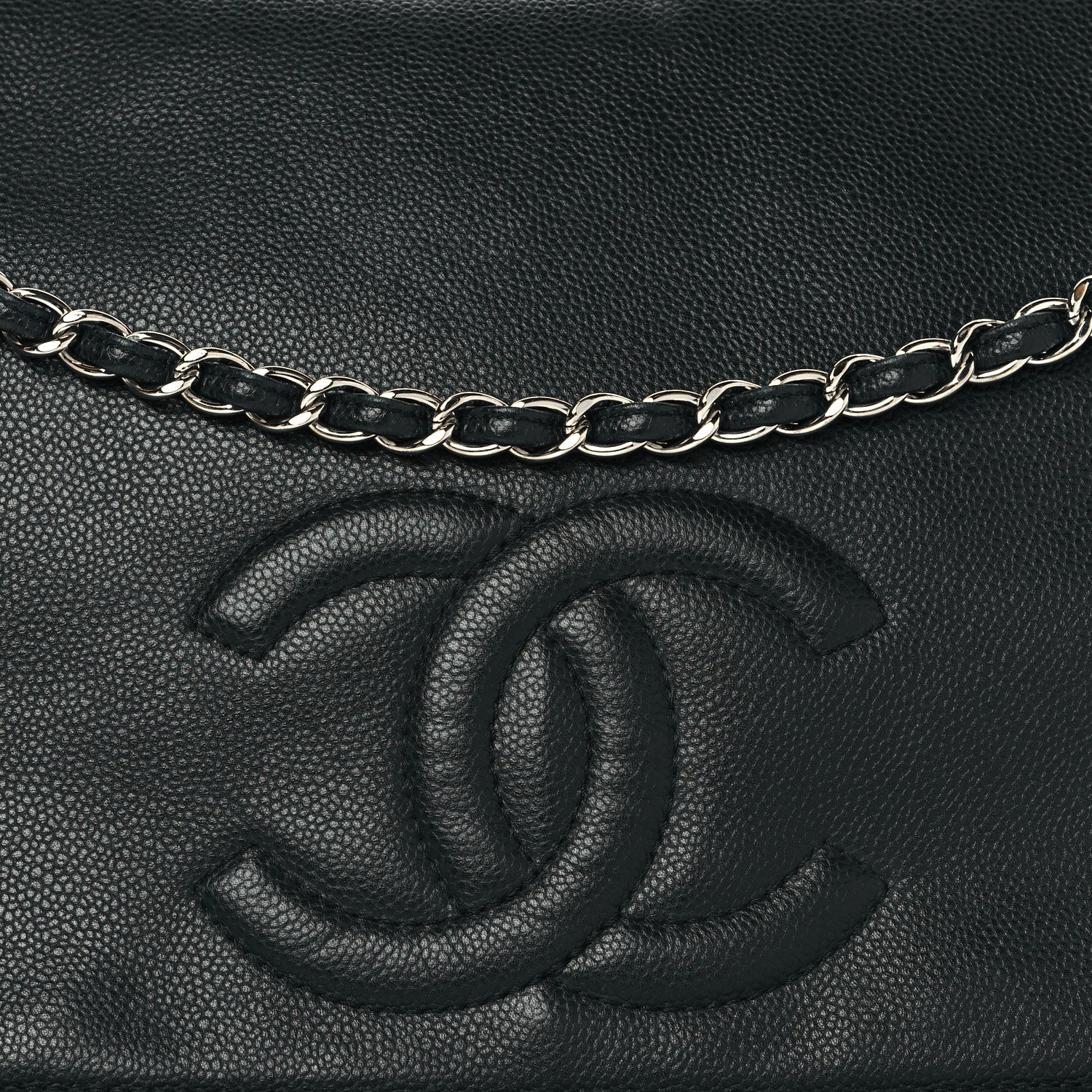 Chanel Caviar Timeless CC Accordion Flap Black 8 of 10
