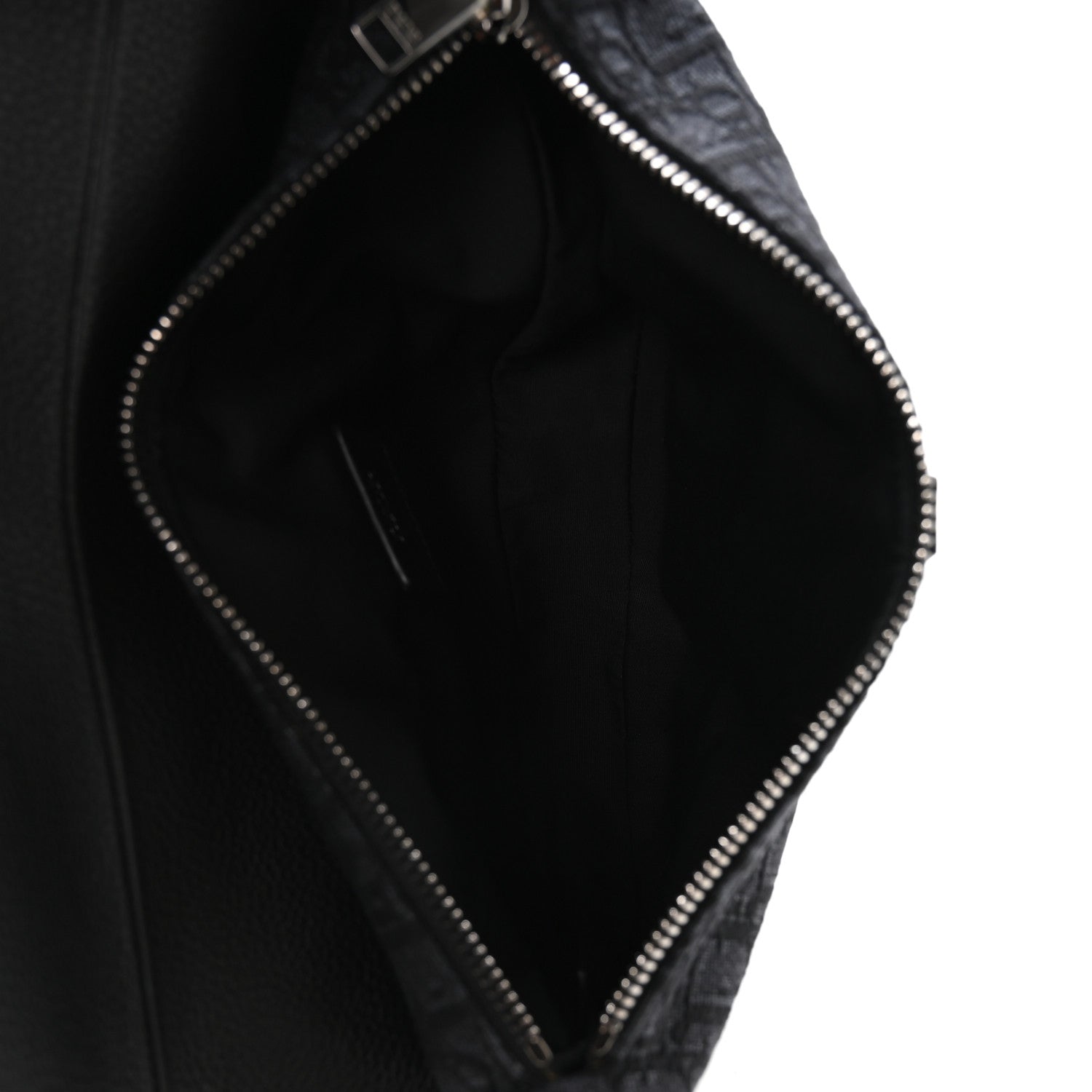 Christian Dior Grained Calfskin Oblique Mens Saddle Bag Black Blue 5 of 10