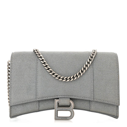 Balenciaga Glitter Fabric Hourglass Chain Bag Grey 1 of 9