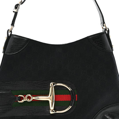 Gucci Monogram Web Hasler Hobo Black 8 of 12