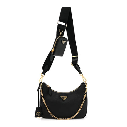Prada Saffiano Lux Re-Edition 2005 Shoulder Bag Black 1 of 9
