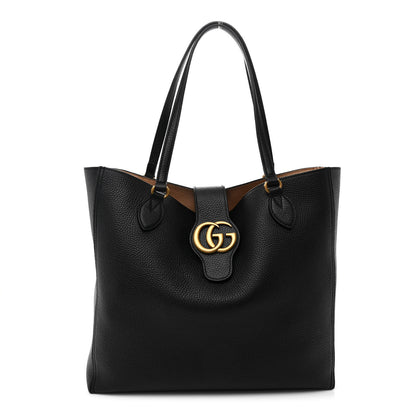 Gucci Grained Calfskin Small Dahlia Tote Black 1 of 12