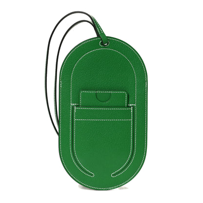 Hermes Chevre Mysore Verso In-The-Loop Phone To Go GM Case Bamboo Celeste 2 of 16