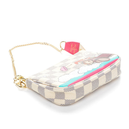 Louis Vuitton Damier Azur 2015 Christmas Animation Mini Pochette Accessories 4 of 7