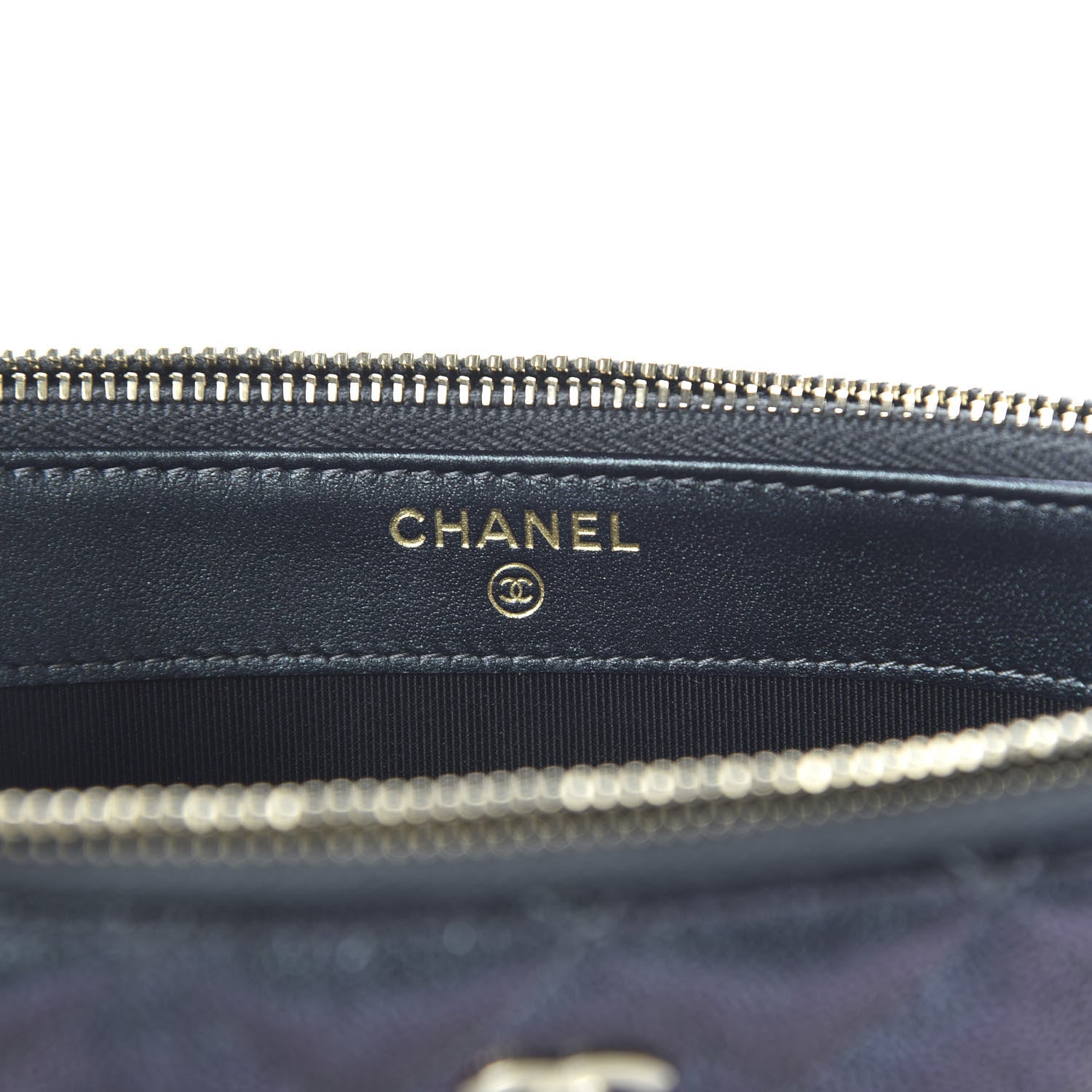 Chanel Iridescent Caviar Quilted Small Clutch With Chain Black 8 of 12