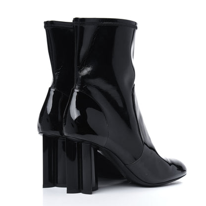 Louis Vuitton Patent Uniformes Silhouette Ankle Boots 37 Black 7 of 18