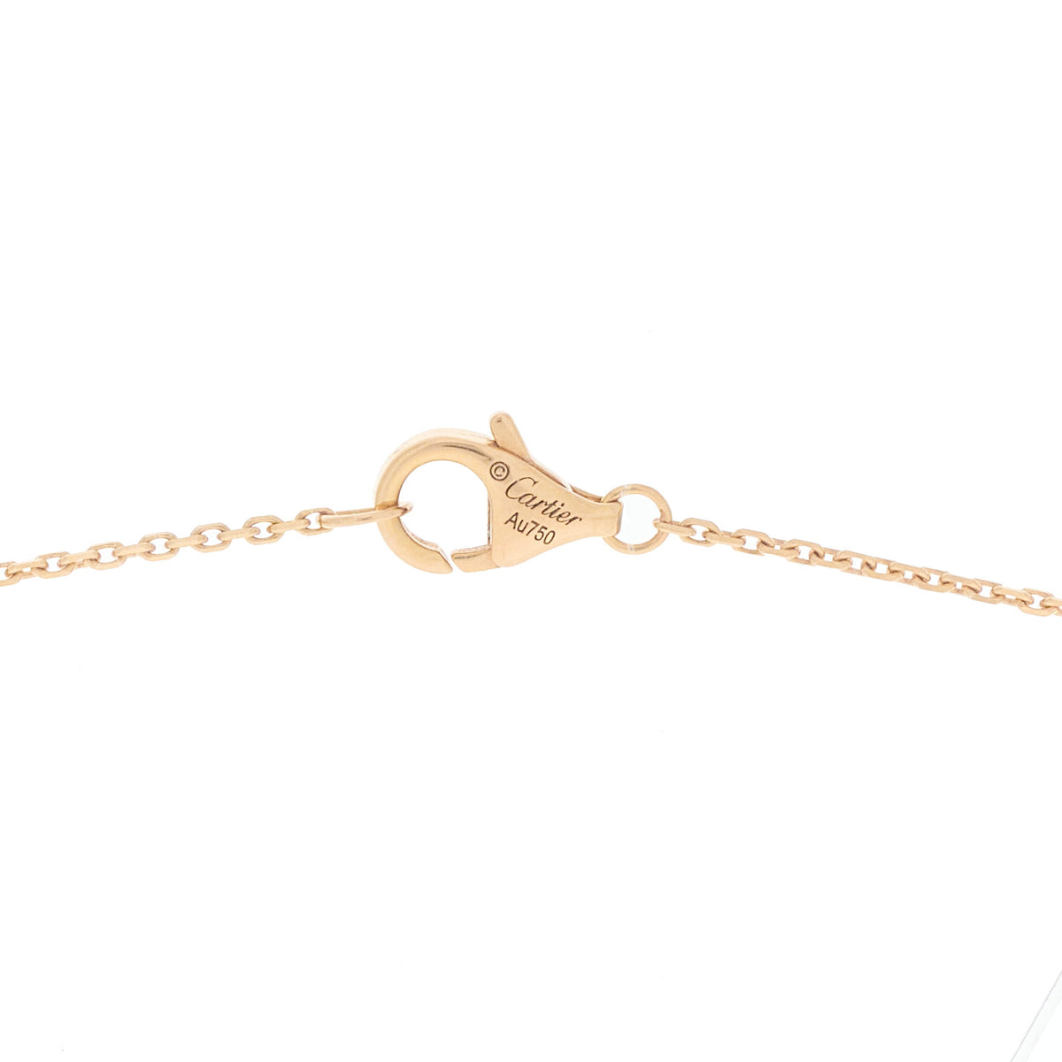18K Pink Gold Diamond Carnelian XS Amulette de Cartier Pendant Necklace