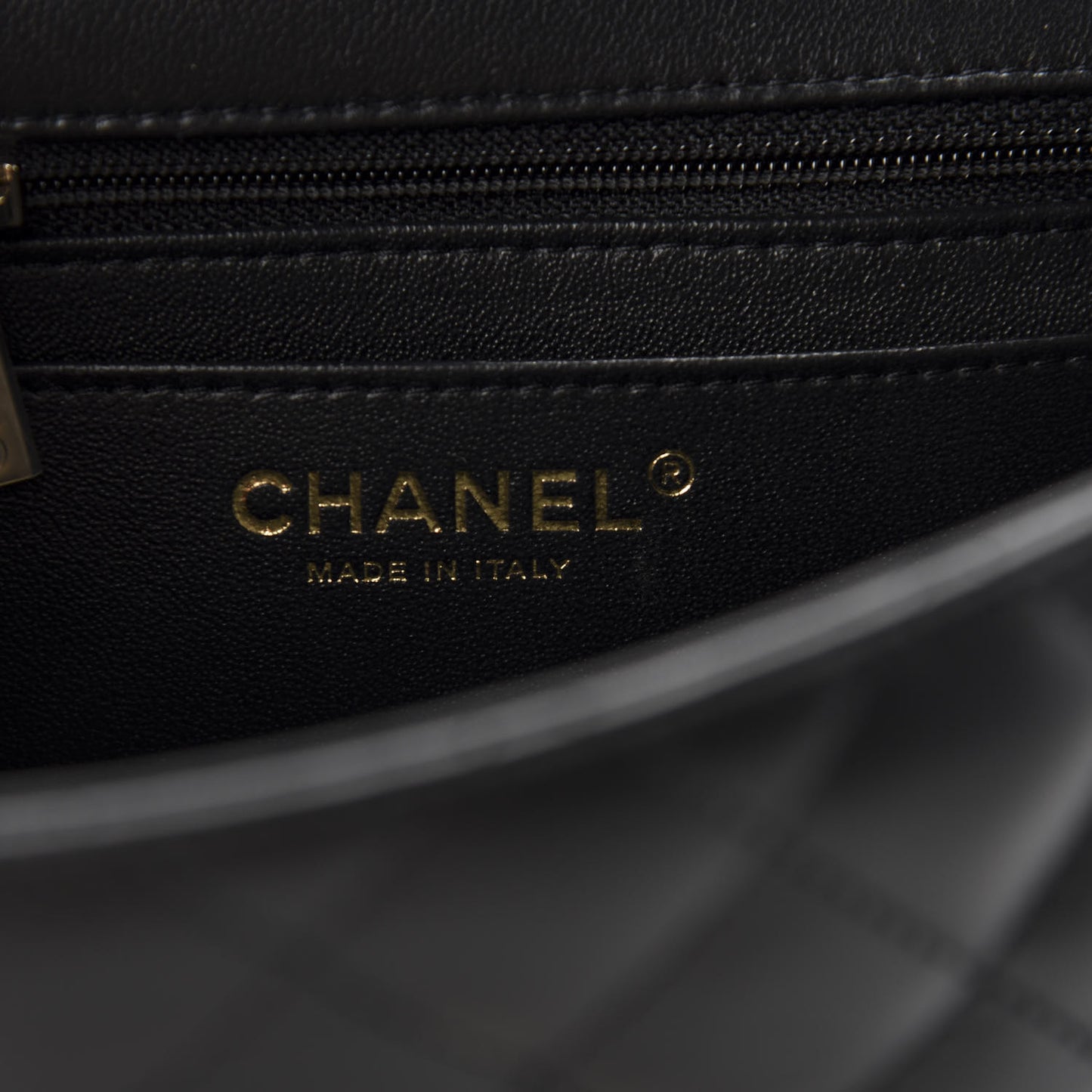 Lambskin Quilted Mini Square Flap Black