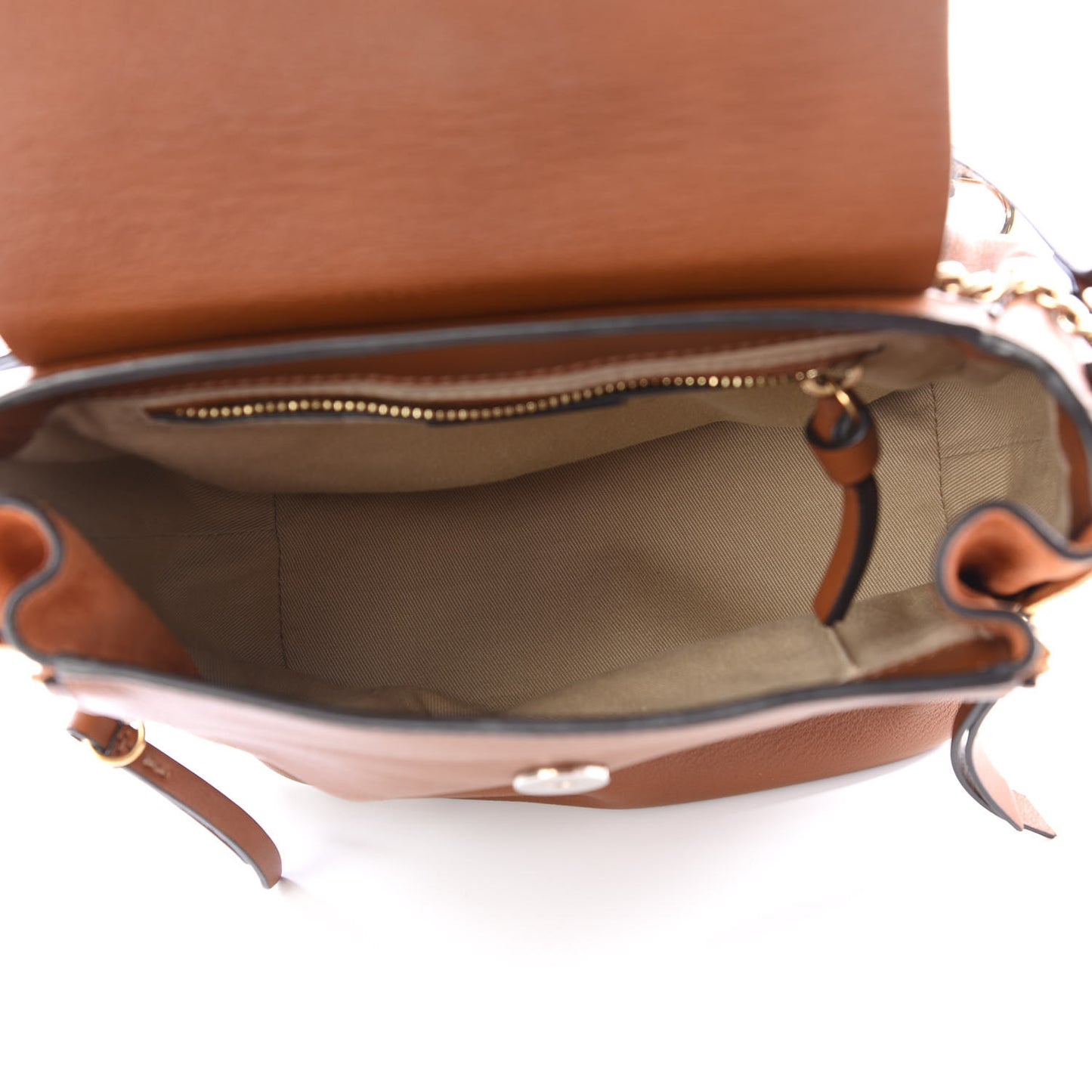 Suede Calfskin Medium Faye Backpack Tan