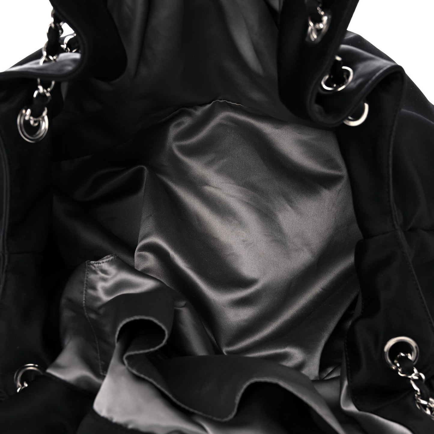 Satin Melrose Hobo Black