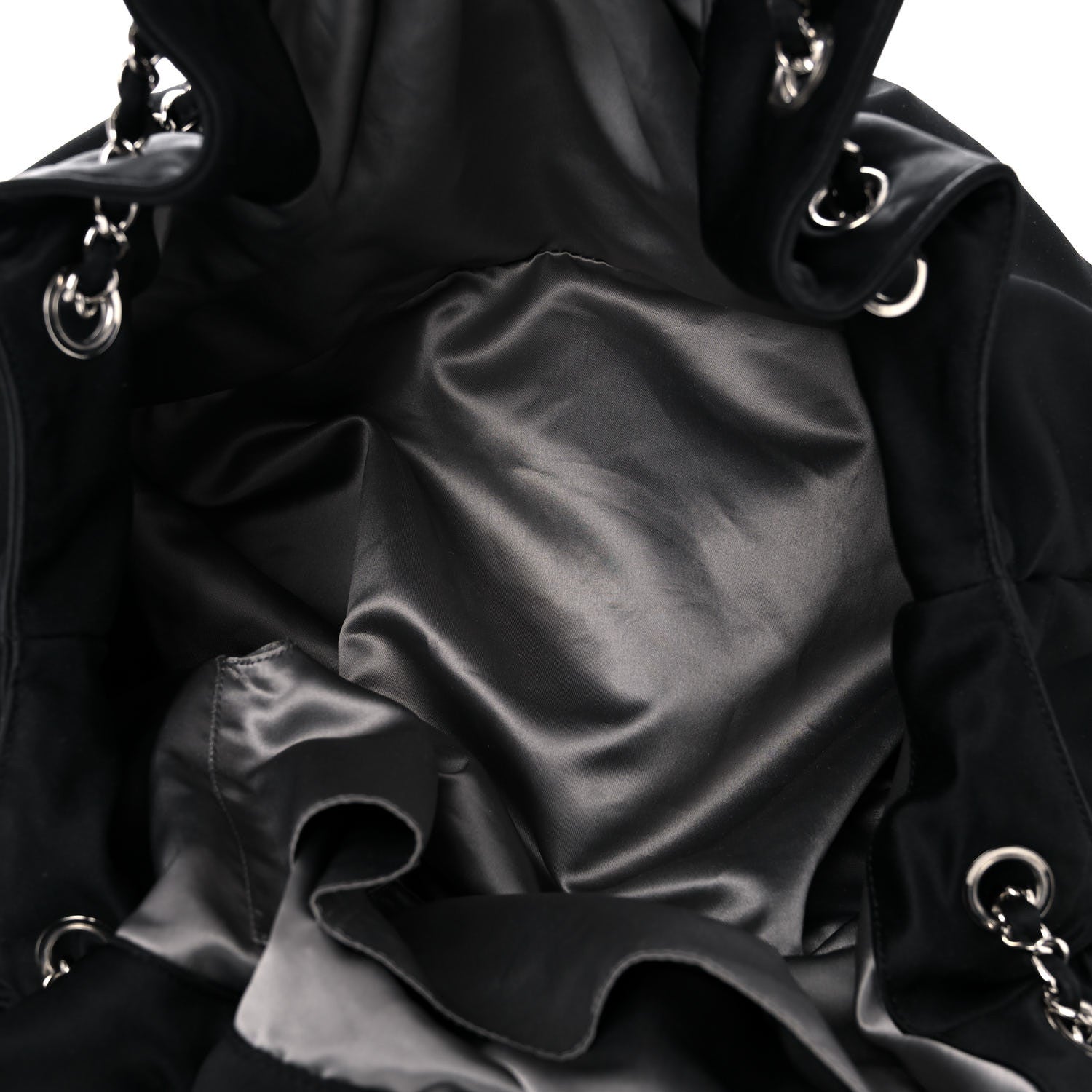 Chanel Satin Melrose Hobo Black 5 of 10