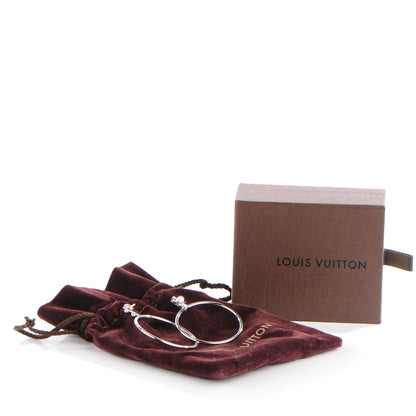 Louis Vuitton 18K White Gold Emprise Hoop Earrings 4 of 4