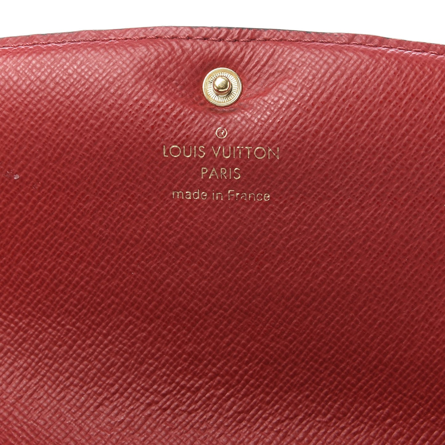 Damier Ebene Emilie Wallet Red