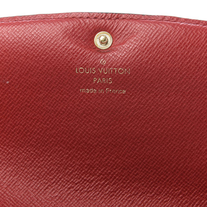 Louis Vuitton Damier Ebene Emilie Wallet Red 8 of 9