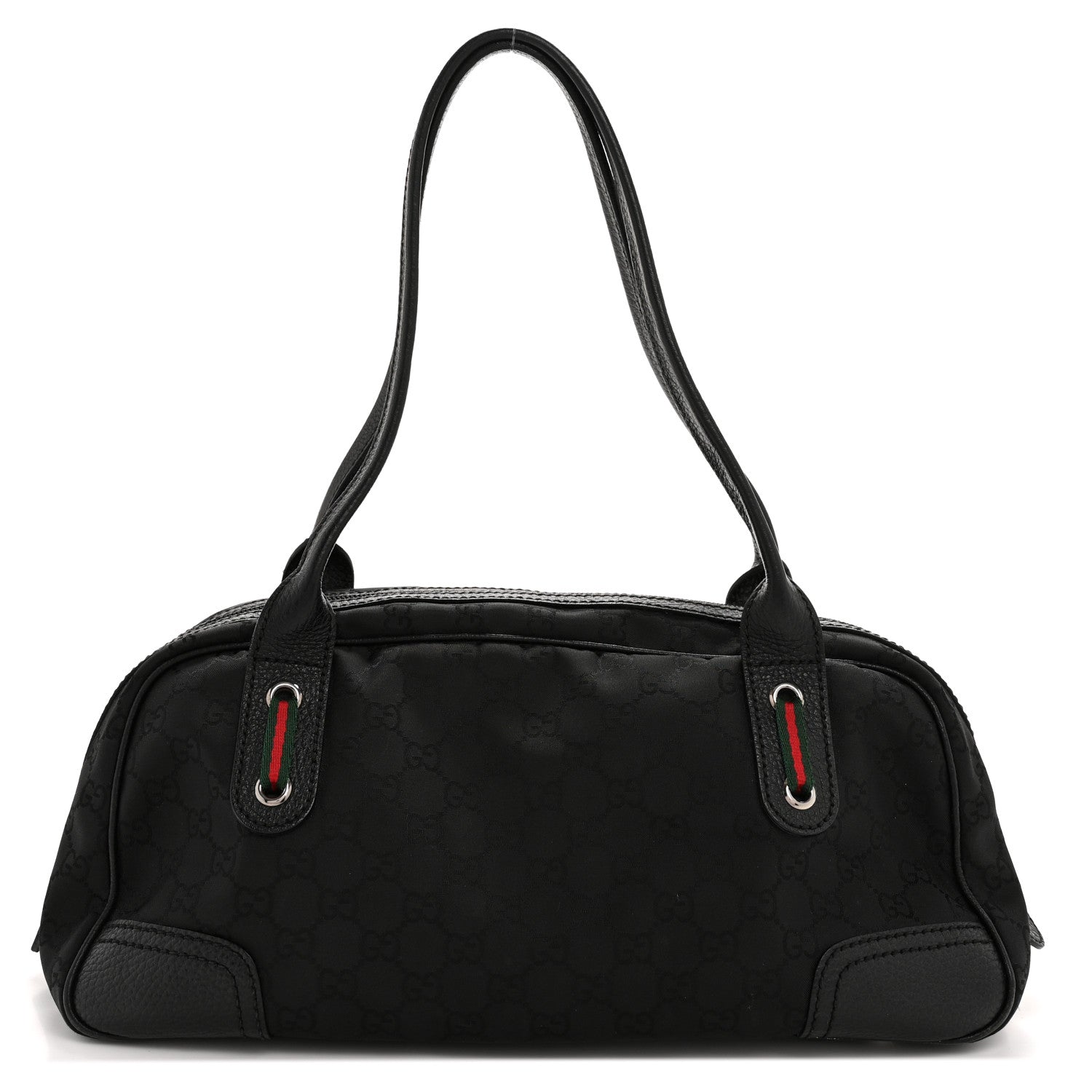 Gucci Canvas Monogram Web Princy Boston Black 1 of 12