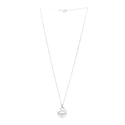 Tiffany Sterling Silver Small Return to Tiffany Heart Pendant Necklace 3 of 7