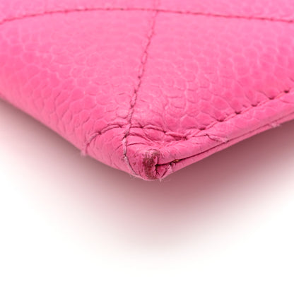 Chanel Caviar Quilted Enamel Card Holder Pink 9 of 13