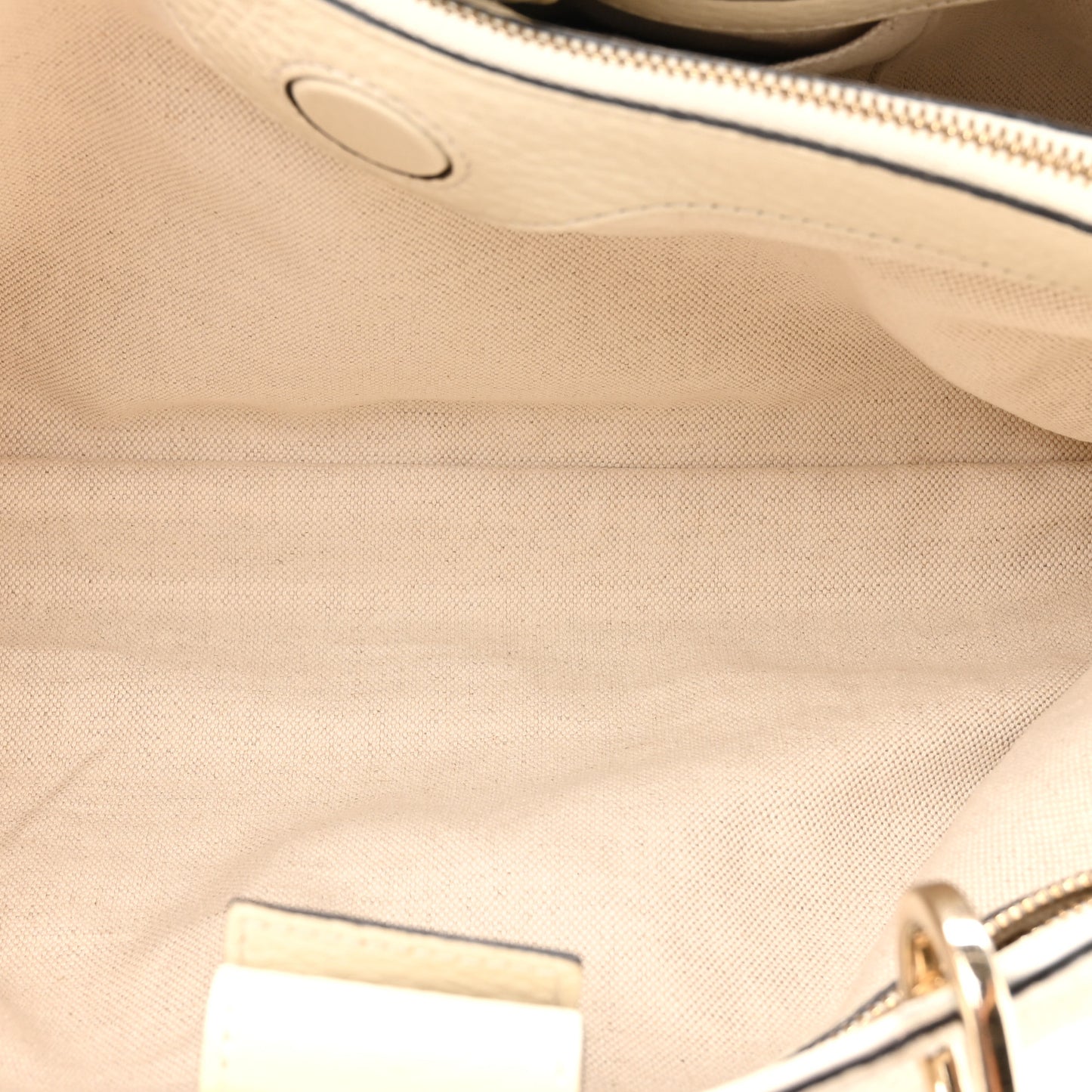 Pebbled Calfskin Medium Bamboo Shopper Tote Off White