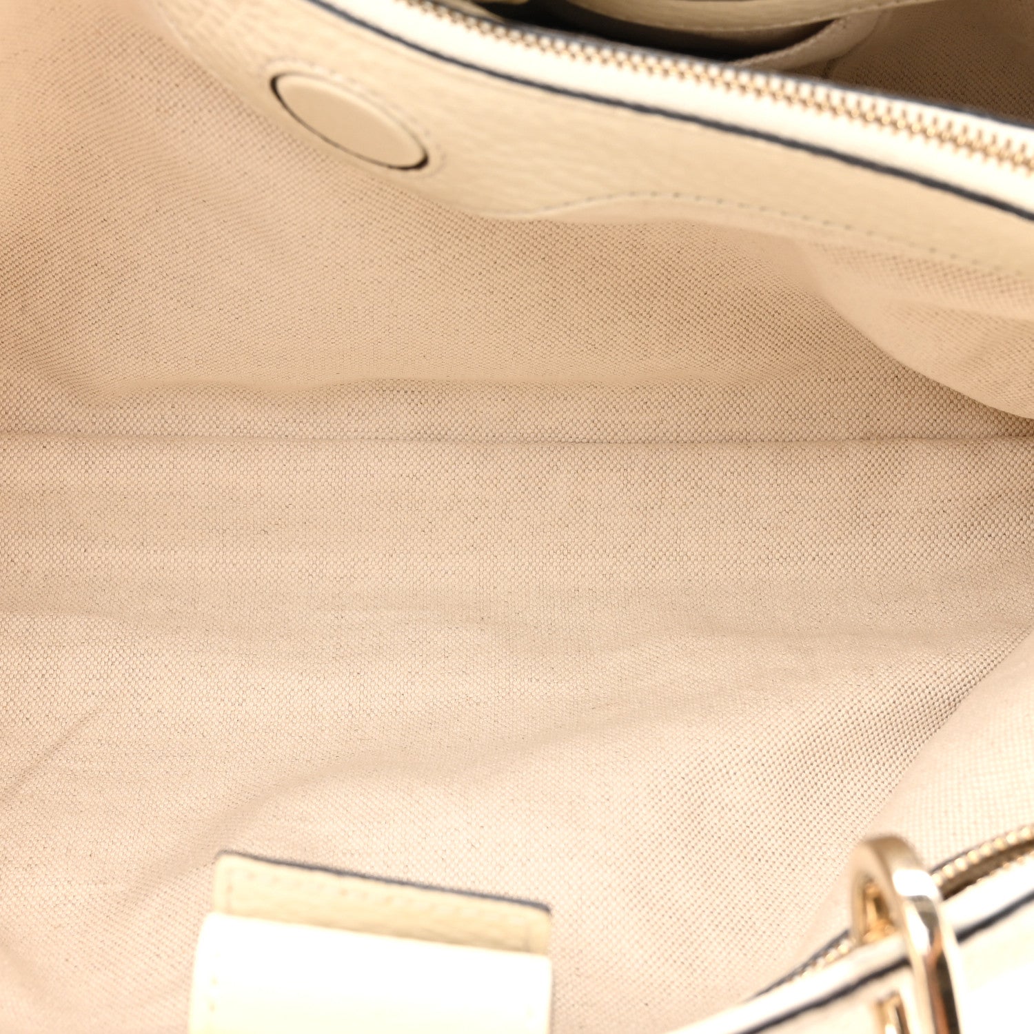 Gucci Pebbled Calfskin Medium Bamboo Shopper Tote Off White 6 of 12