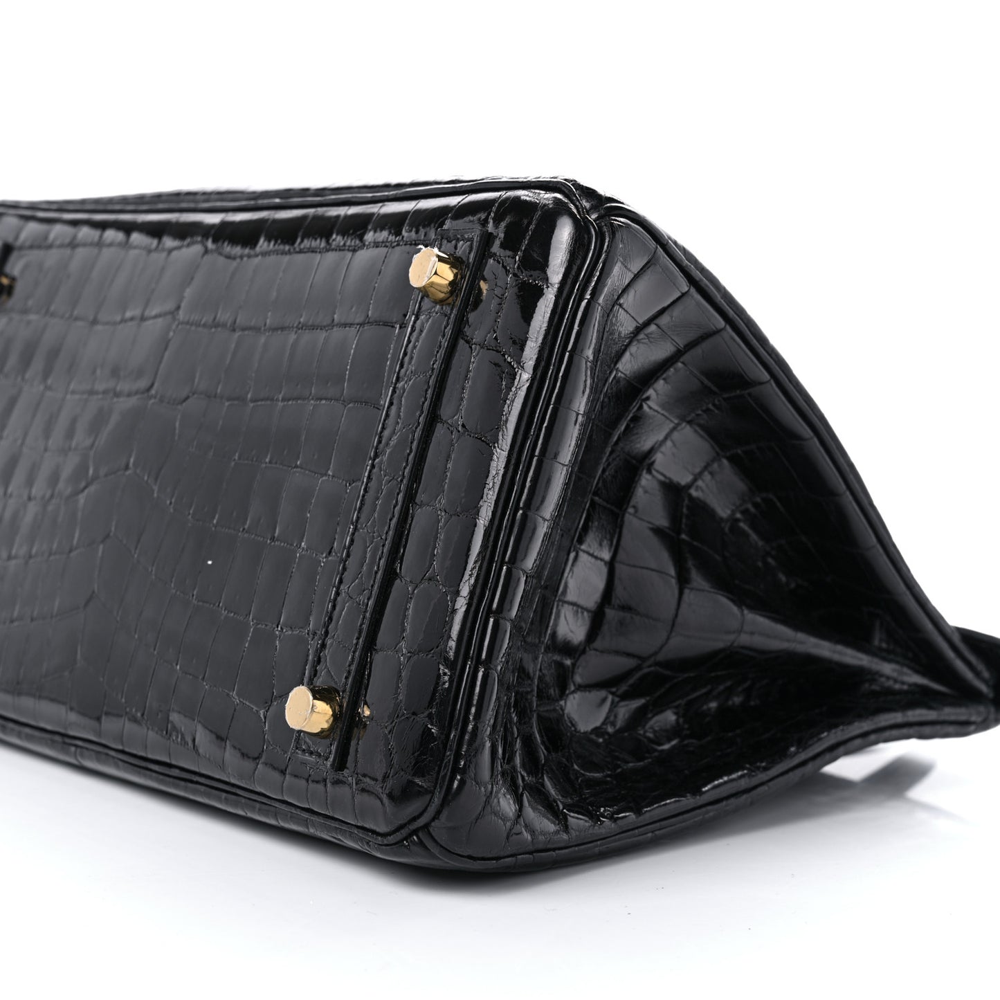 Shiny Niloticus Crocodile Birkin 30 Black