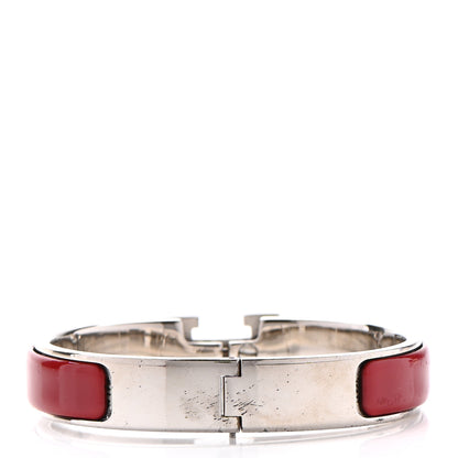 Hermes Enamel Narrow Clic Clac H Bracelet PM Red 3 of 12