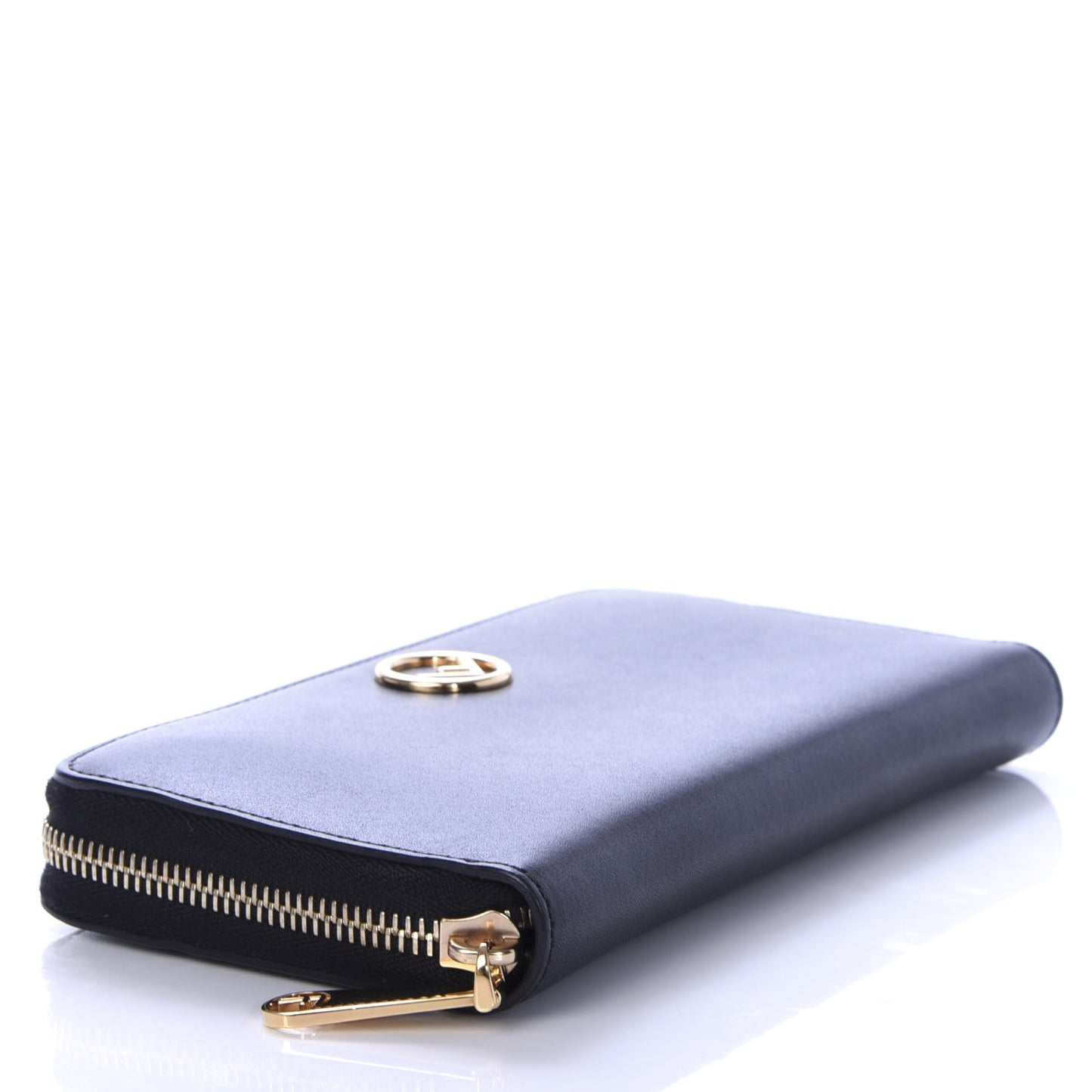 Vitello Liberty Lucido F is Fendi Zip Around Wallet Black