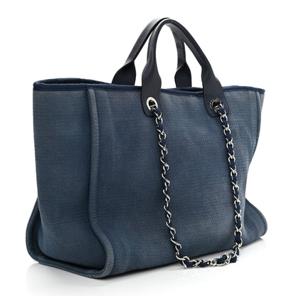 Chanel Canvas Medium Deauville Tote Blue 3 of 10
