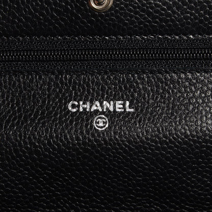 Chanel Caviar Quilted Wallet On Chain WOC Black 6 of 9