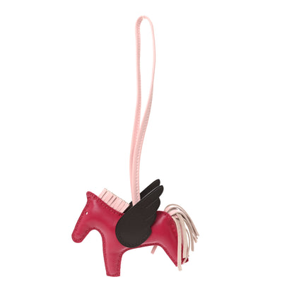 Hermes Milo Lambskin Grigri Rodeo Pegase Horse Bag Charm PM Framboise Rose Sakura Rouge Sellier 1 of 5