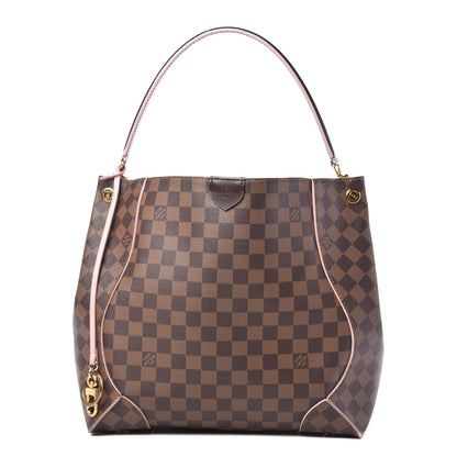 Louis Vuitton Damier Ebene Caissa Hobo Rose Ballerine 1 of 10